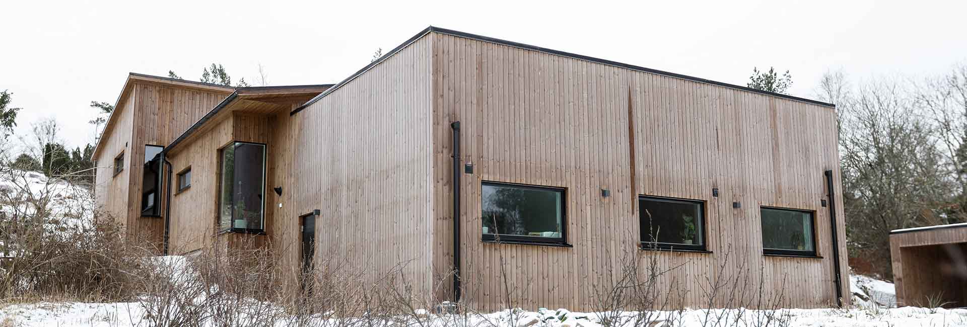 Arkitektritad villa byggd i tre etage