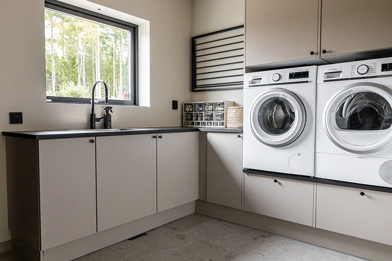 7 tips när du ska planera tvättstugan - Bild från husleverantören Alingsås Huspaket.
