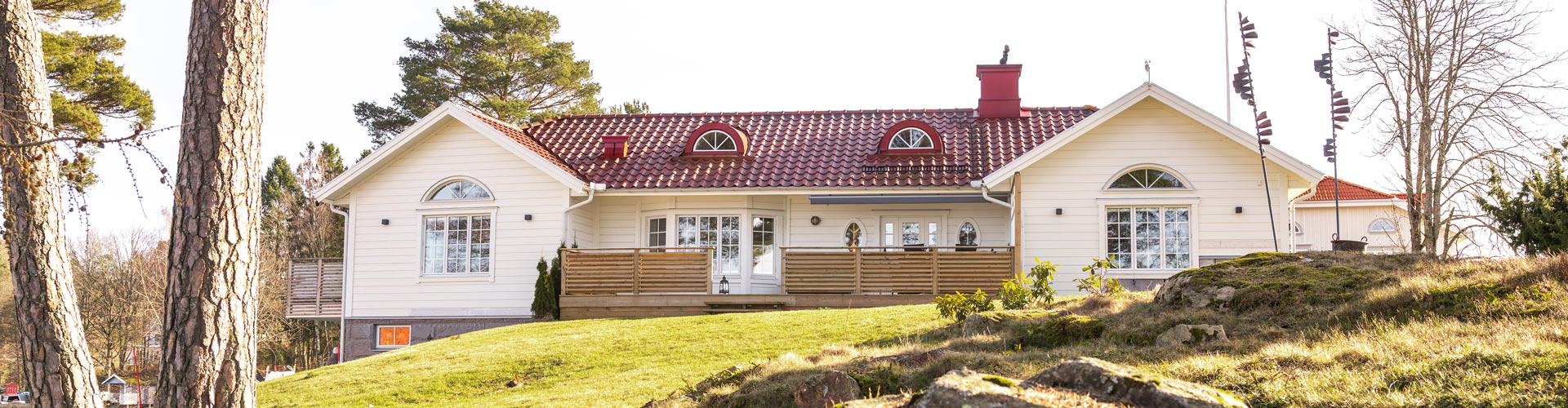 H-hus i suterräng på egen udde