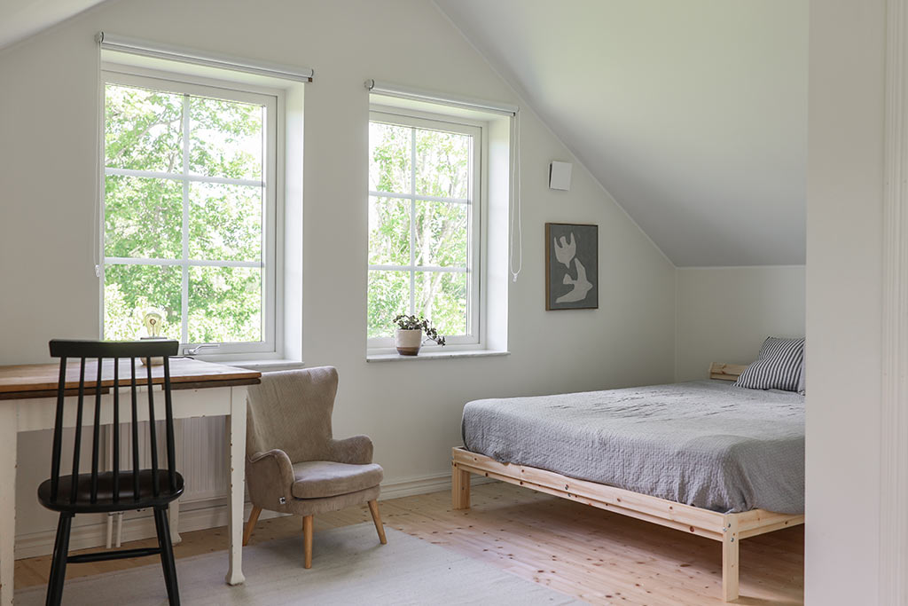 Gästrum på övervåningen