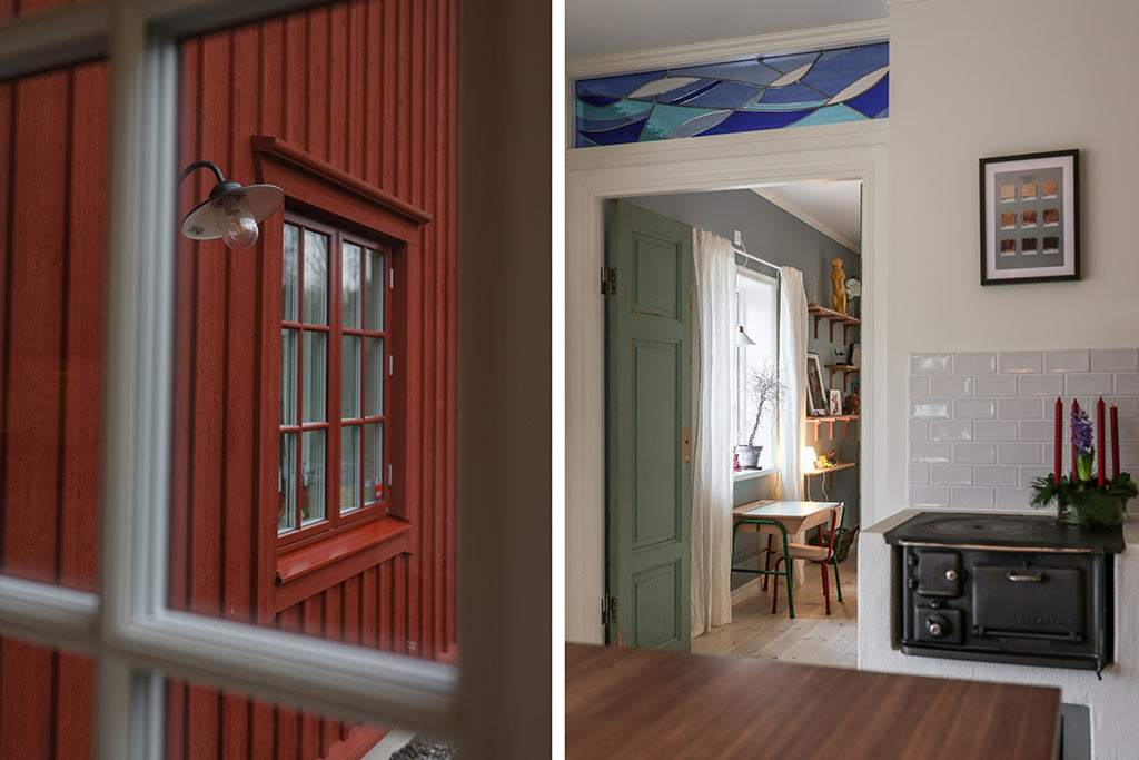 Överljus ovanför pardörr