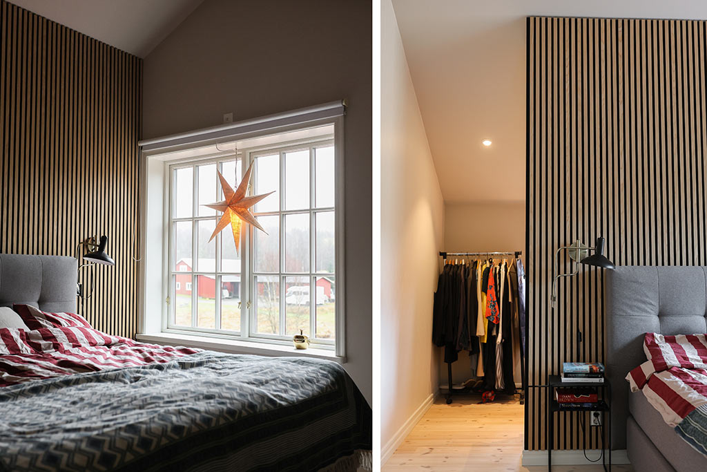 Sovrum med julstjärna