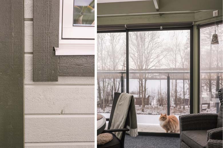 Gröna knutar på huset