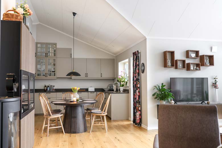 Öppen lanlösning med rynligt kök