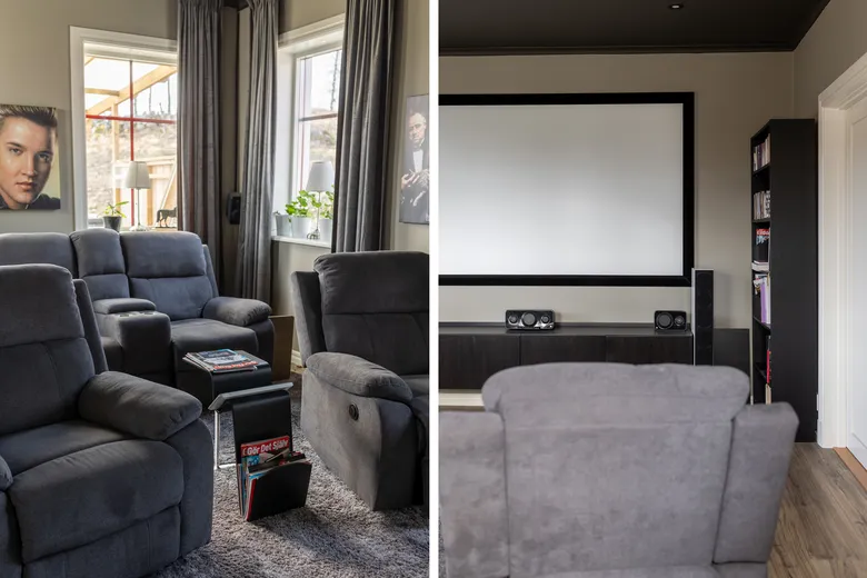 Biorum med projektorduk