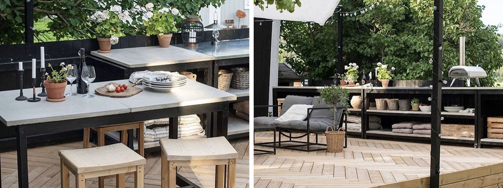 3 inspirerande utekök som du kan bygga själv