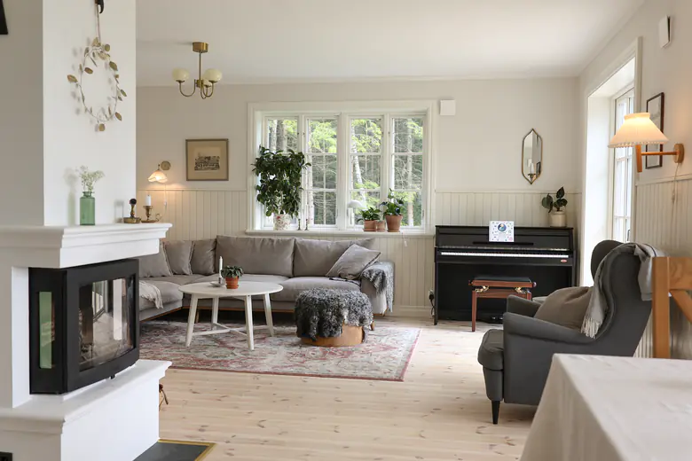 Platsbyggd kamin, inmurad.